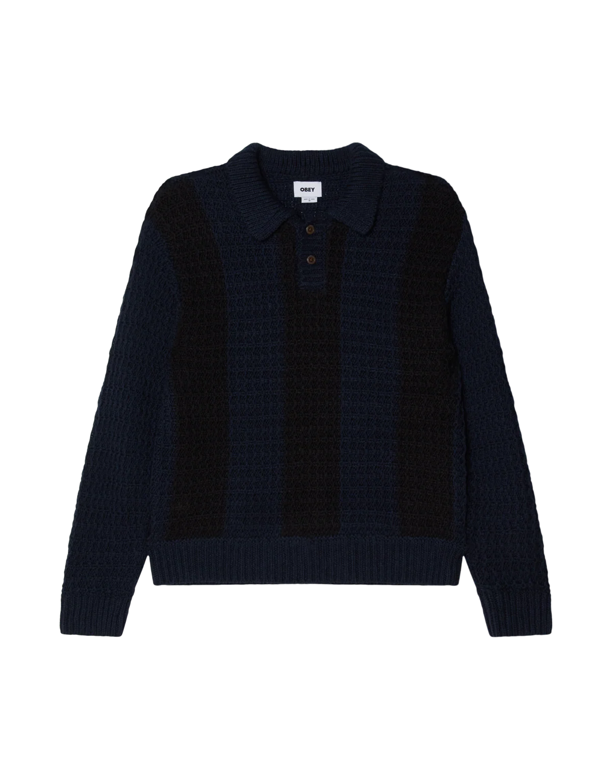 Obey textured rugby polo dark navy multi – Premium Trendy Guatemala