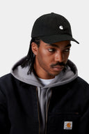 Carhartt WIP Madison Logo Cap Black White - vista frontal