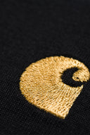 Carhartt WIP S/S Chase T-Shirt Black Gold - detalle logo 2
