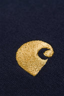 Carhartt WIP S/S Chase T-Shirt Dark Navy Gold - detalle logo 1