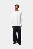 Carhartt WIP L/S Chase T-Shirt White Gold - vista lateral