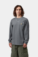 Carhartt WIP L/S Chase T-Shirt Styx Gold - vista frontal