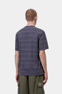 Carhartt WIP S/S Bert Pocket T-Shirt, Bert Stripe, Shady Purple / Shady Green, Garment Dyed - vista 2