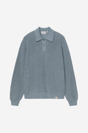 Carhartt WIP L/S Miles Polo Shady Blue - modelo 1