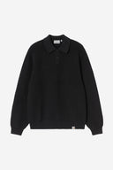 Carhartt WIP L/S Miles Polo Black - modelo 1