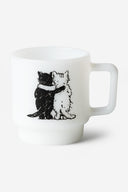 Carhartt WIP Hugging Cats Glass Mug White - vista 1