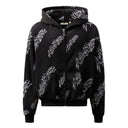 Hellstar Roll Print Graffiti Zip Up Negro