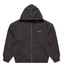 Carhartt WIP Hooded Painter Jacket, Tobacco Destroy Wash Splatter - vista frontal
