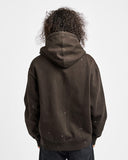 Carhartt WIP Hooded Painter Jacket, Tobacco Destroy Wash Splatter - detalle capucha