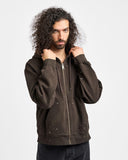 Carhartt WIP Hooded Painter Jacket, Tobacco Destroy Wash Splatter - vista lateral