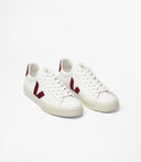 Veja Campo Leather White Grenat Mujer