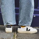 Veja Campo Leather Extra White Black Mujer